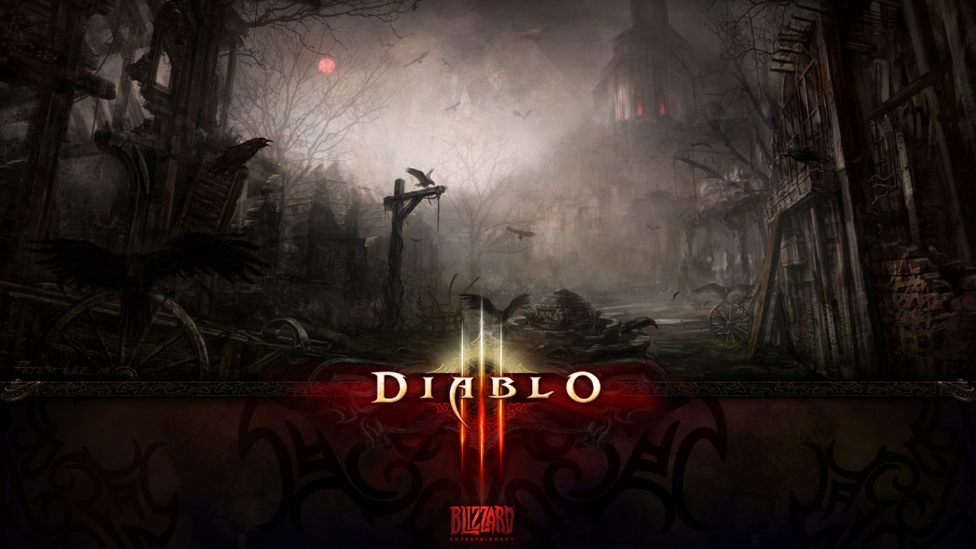 Dark Death Diablo 3 for 1366 x 768 HDTV resolution