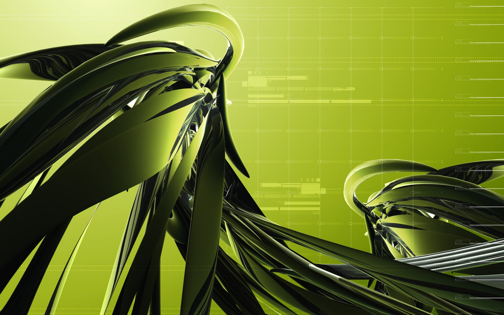 Dark Green Abstract Design for 1680 x 1050 widescreen resolution