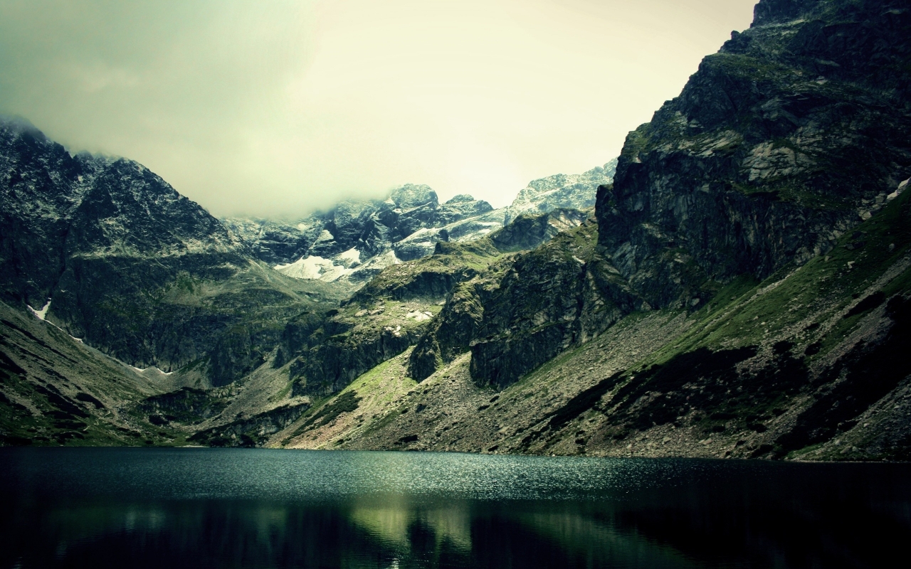 Dark Green Lake for 1280 x 800 widescreen resolution