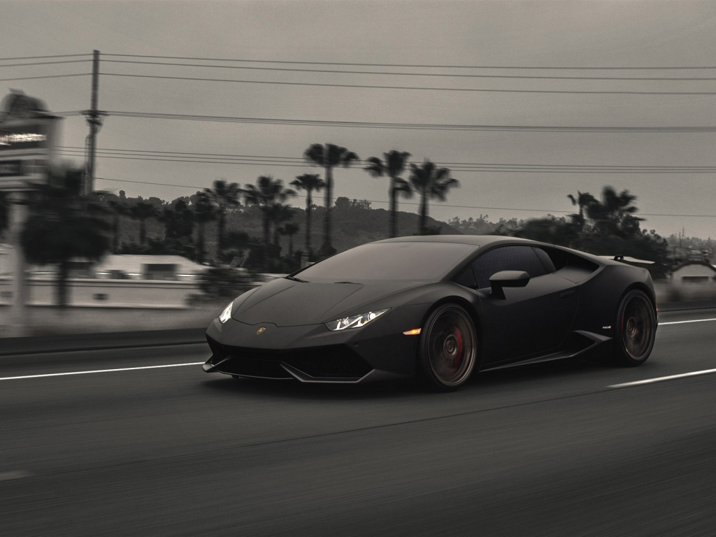 Dark Lamborghini Huracan for 1024 x 768 resolution