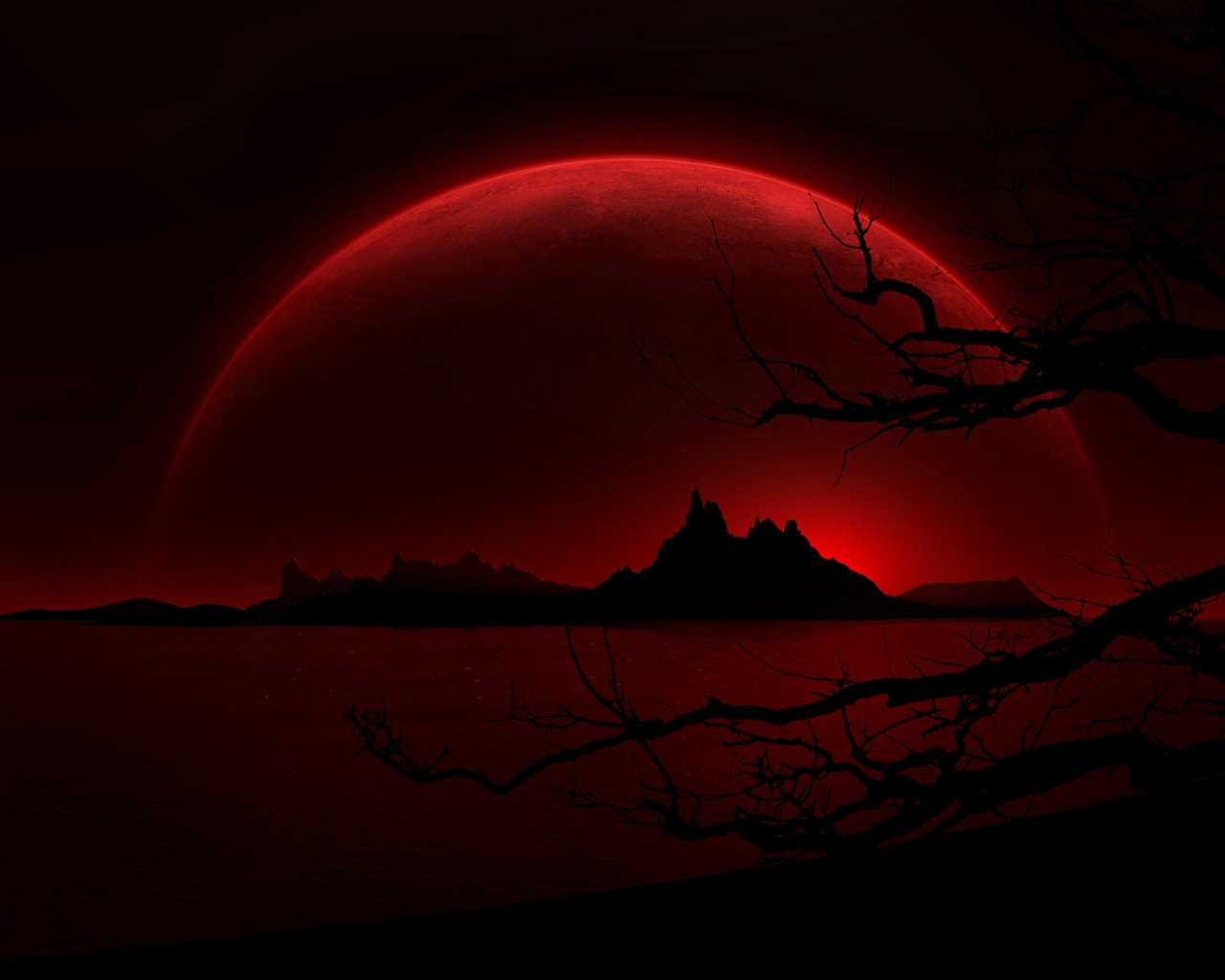 Dark Red Night for 1280 x 1024 resolution
