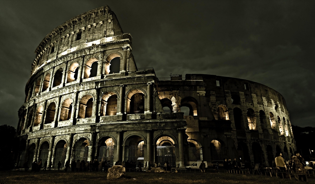 Dark Rome Coliseum for 1024 x 600 widescreen resolution