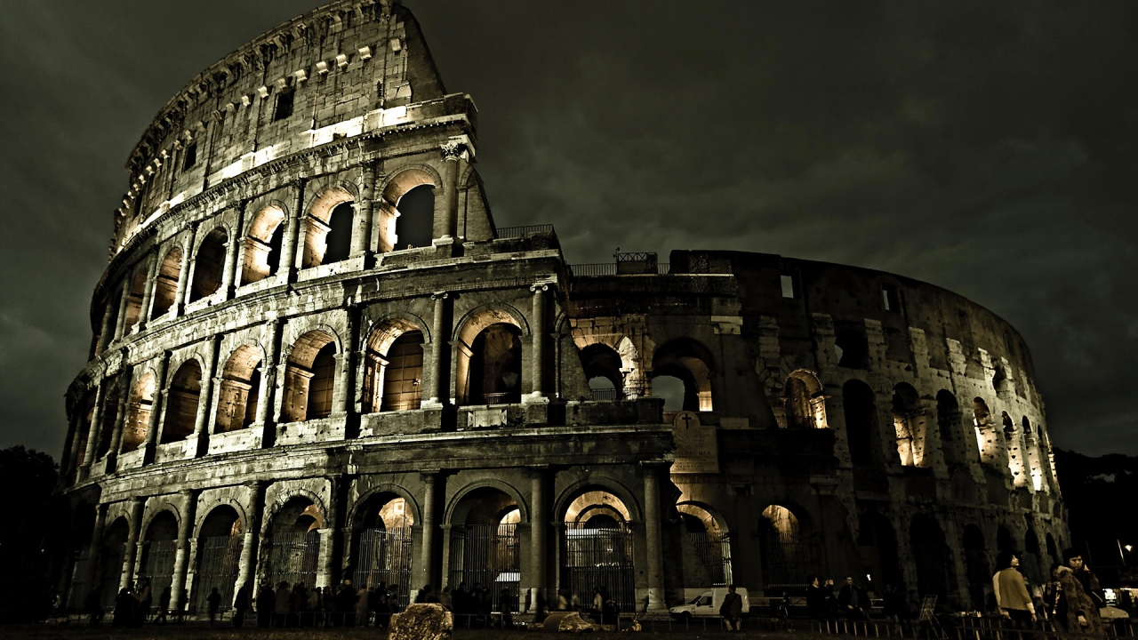 Dark Rome Coliseum for 1280 x 720 HDTV 720p resolution