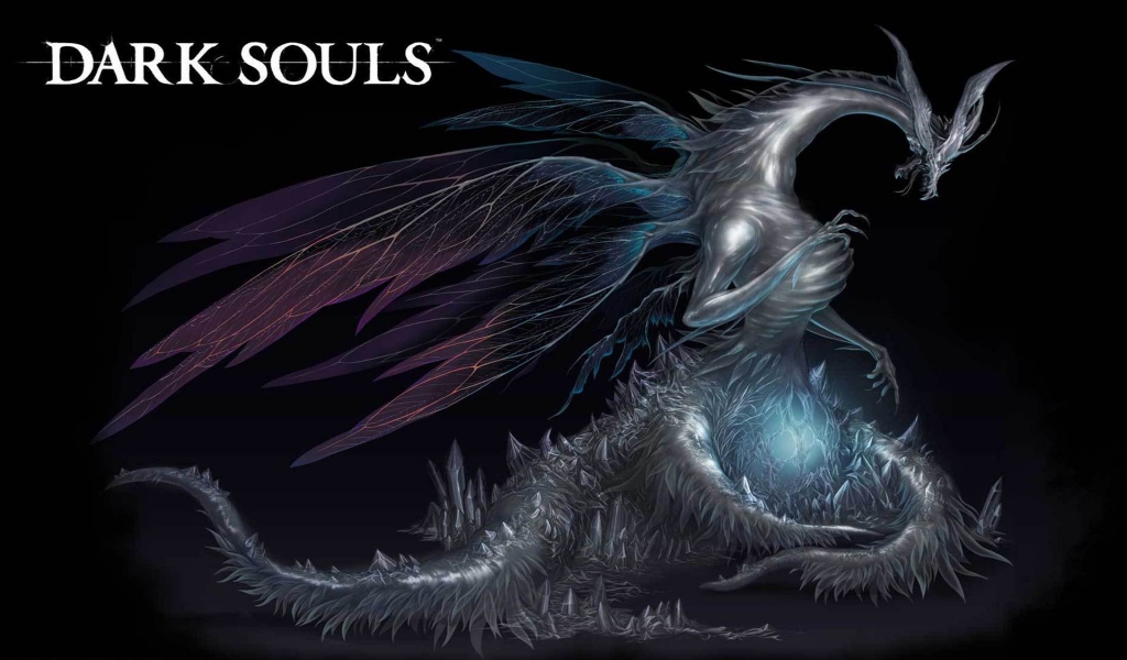 Dark Souls Dragon for 1024 x 600 widescreen resolution