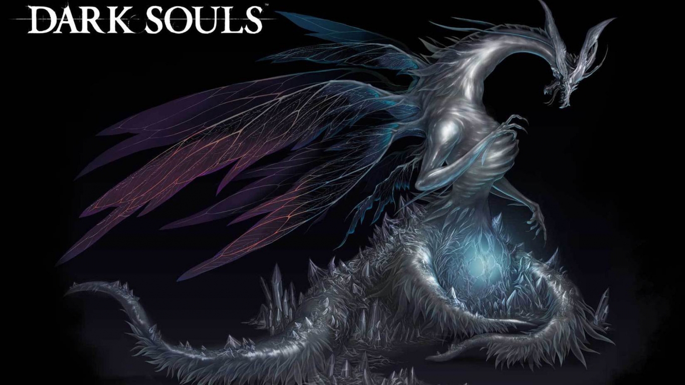 Dark Souls Dragon for 1366 x 768 HDTV resolution