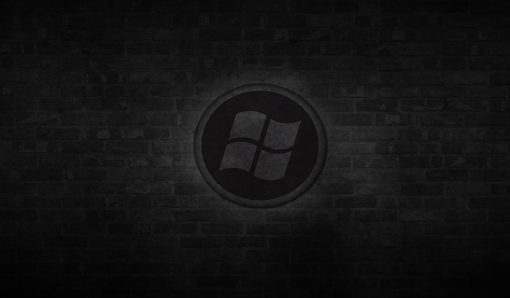 Dark Windows Logo for 1024 x 600 widescreen resolution