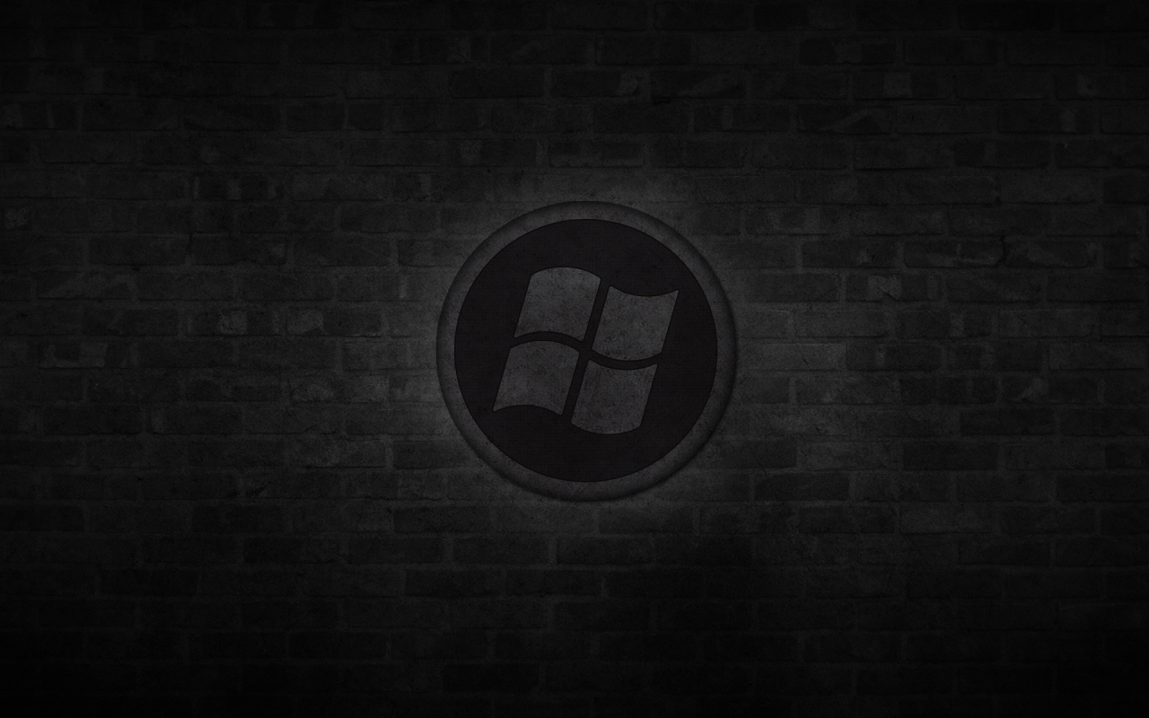 Dark Windows Logo for 1280 x 800 widescreen resolution