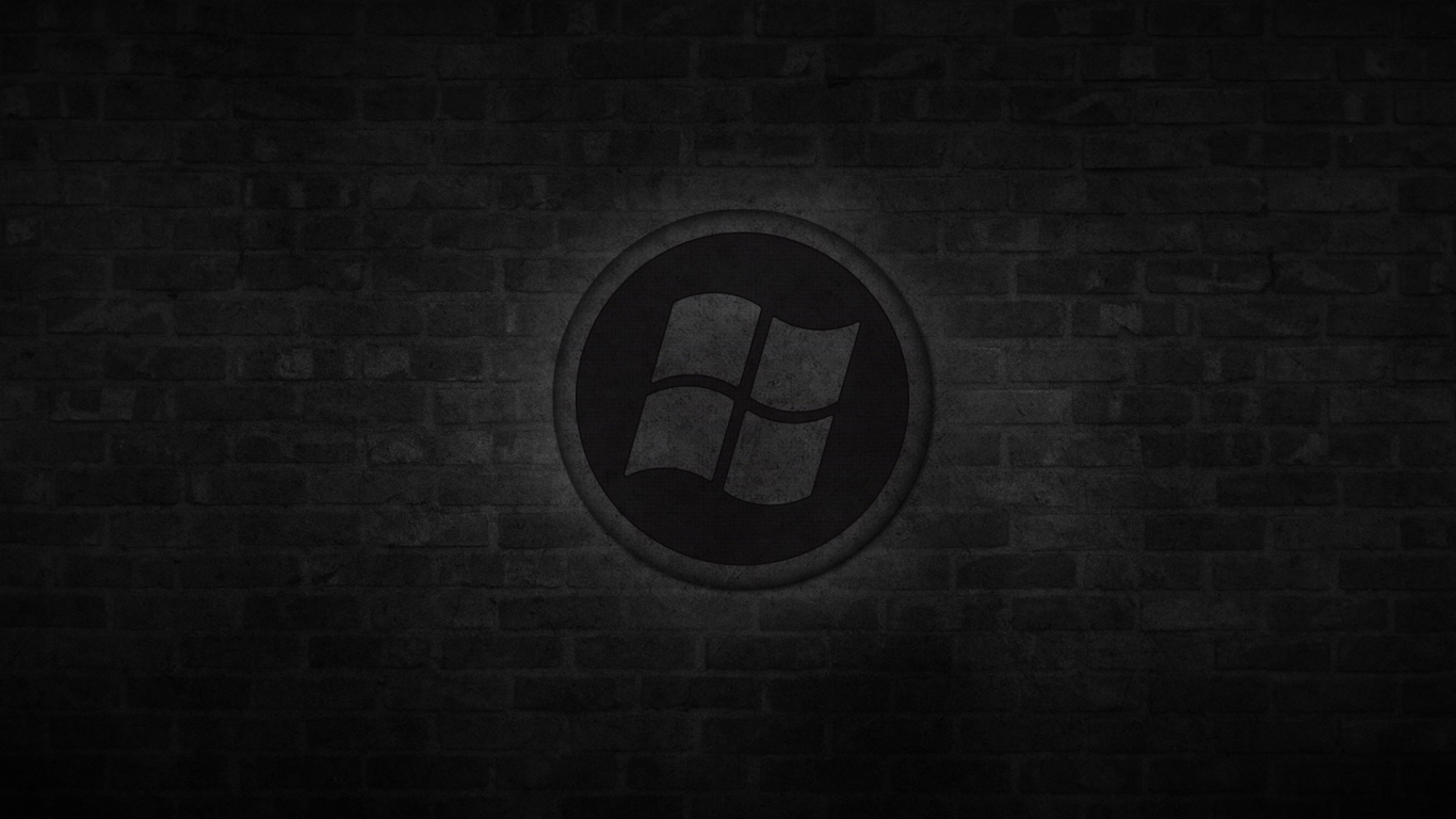 Dark Windows Logo for 1366 x 768 HDTV resolution