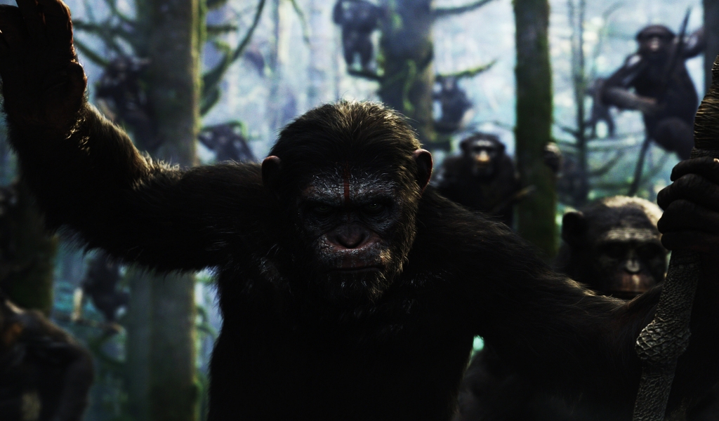 Dawn of the Planet of the Apes Movie for 1024 x 600 widescreen resolution