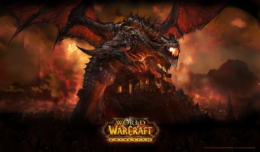 Deathwing WoW Cataclysm for 1024 x 600 widescreen resolution