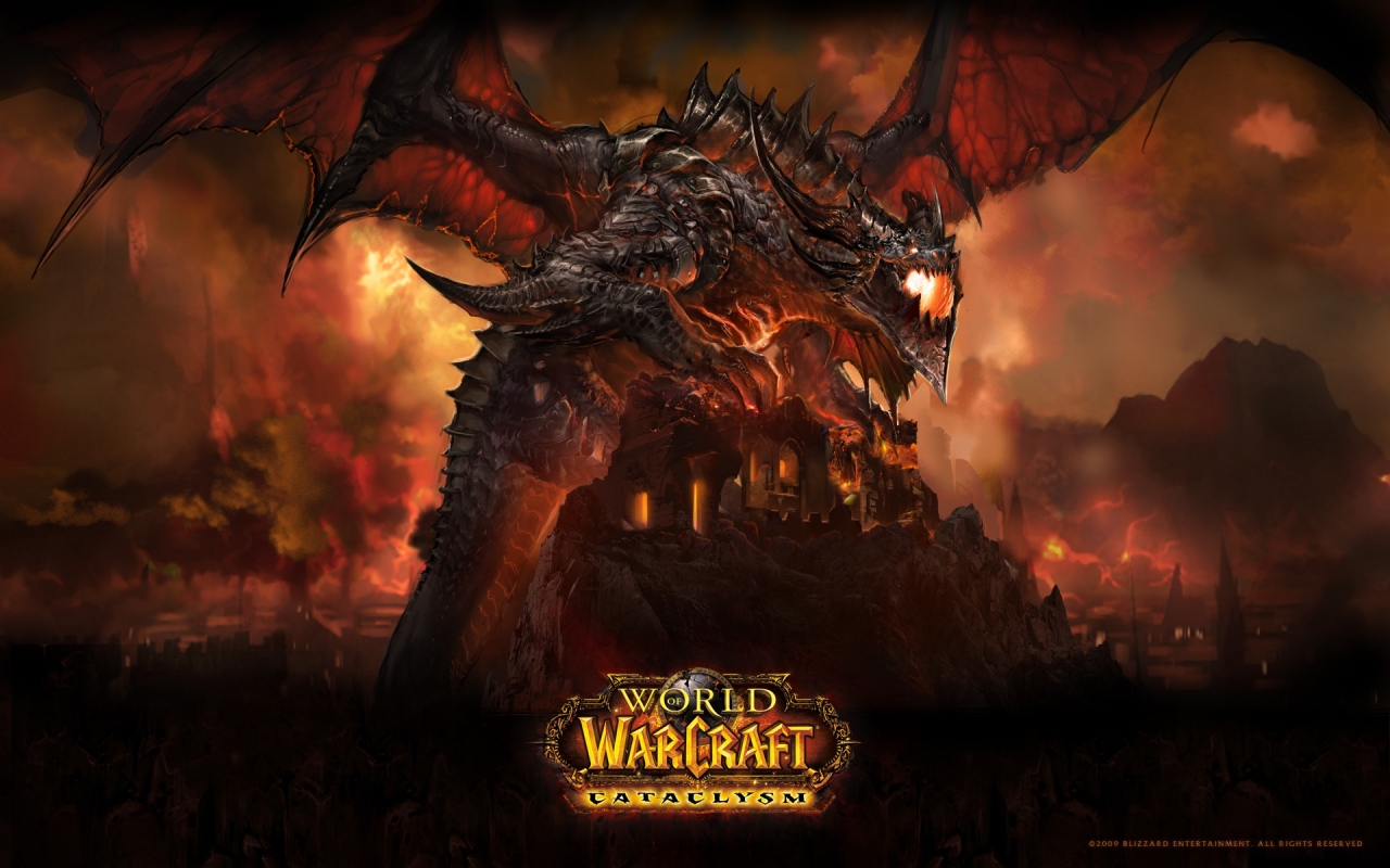 Deathwing WoW Cataclysm for 1280 x 800 widescreen resolution