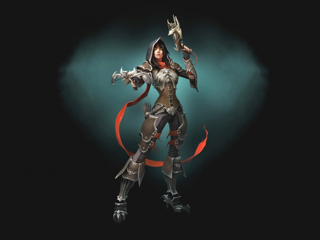 Demon Hunter Diablo 3 for 1024 x 768 resolution