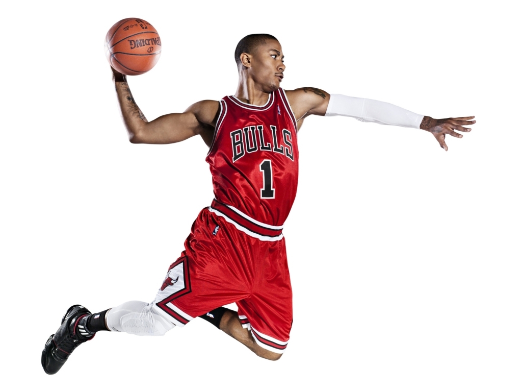 Derrick Rose Chicago Bulls for 1024 x 768 resolution