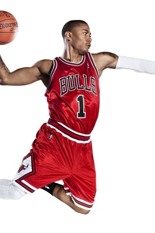 Derrick Rose Chicago Bulls for 320 x 480 iPhone resolution