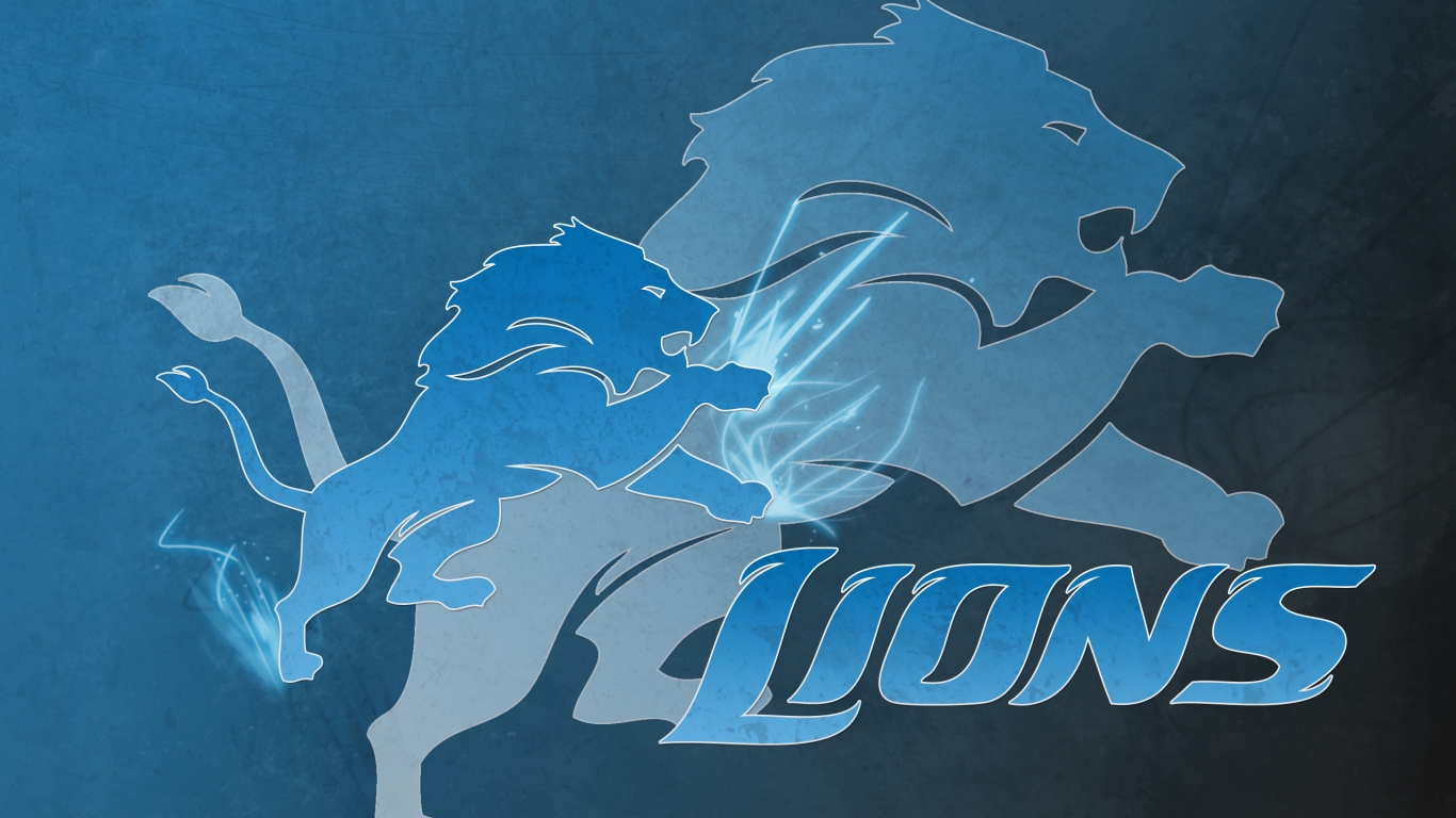 Detroit Lions Logo for 1366 x 768 HDTV resolution