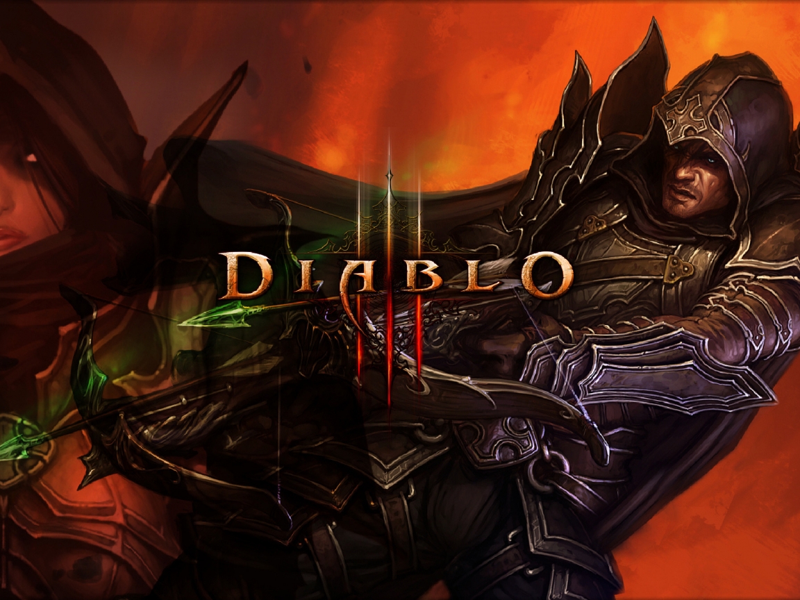Diablo 3 Demon Hunters for 1152 x 864 resolution