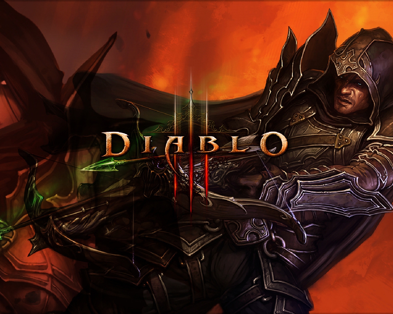 Diablo 3 Demon Hunters for 1280 x 1024 resolution