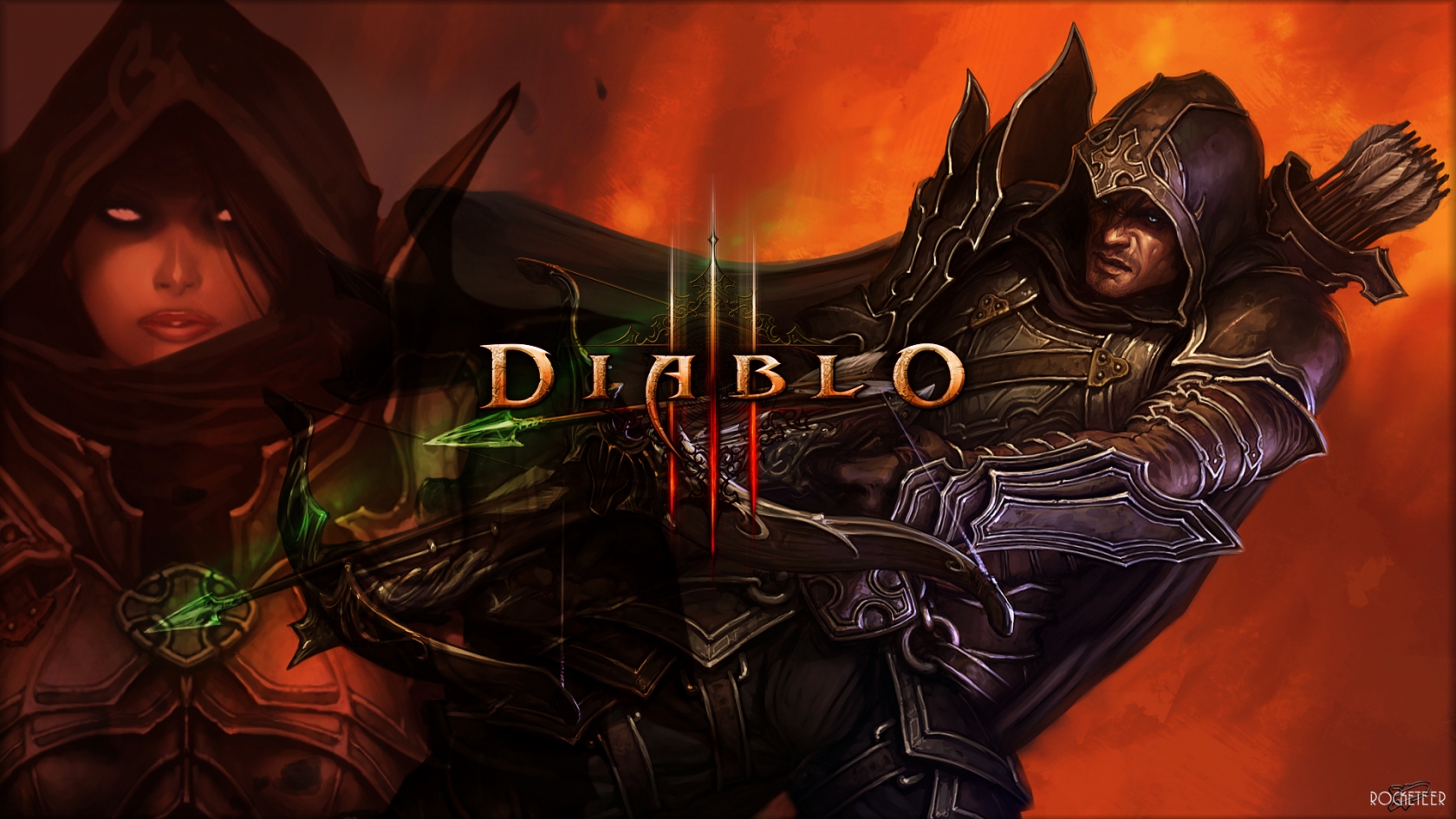 Diablo 3 Demon Hunters for 1680 x 945 HDTV resolution