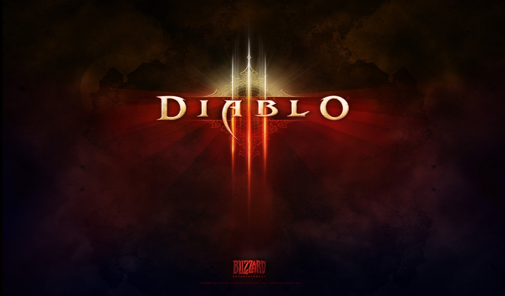 Diablo 3 Game Logo for 1024 x 600 widescreen resolution