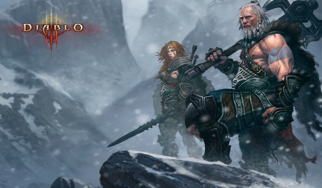 Diablo 3 Heroes for 1024 x 600 widescreen resolution