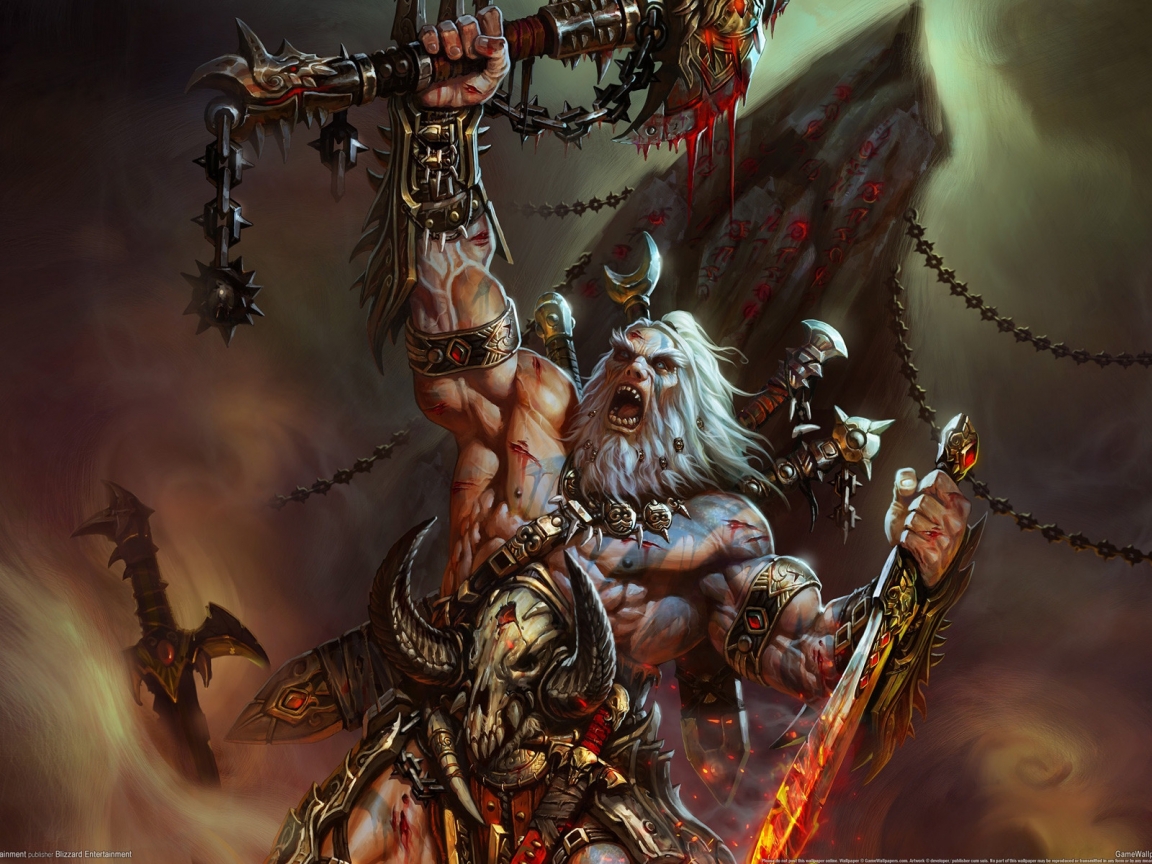Diablo 3 - The Barbarian for 1152 x 864 resolution