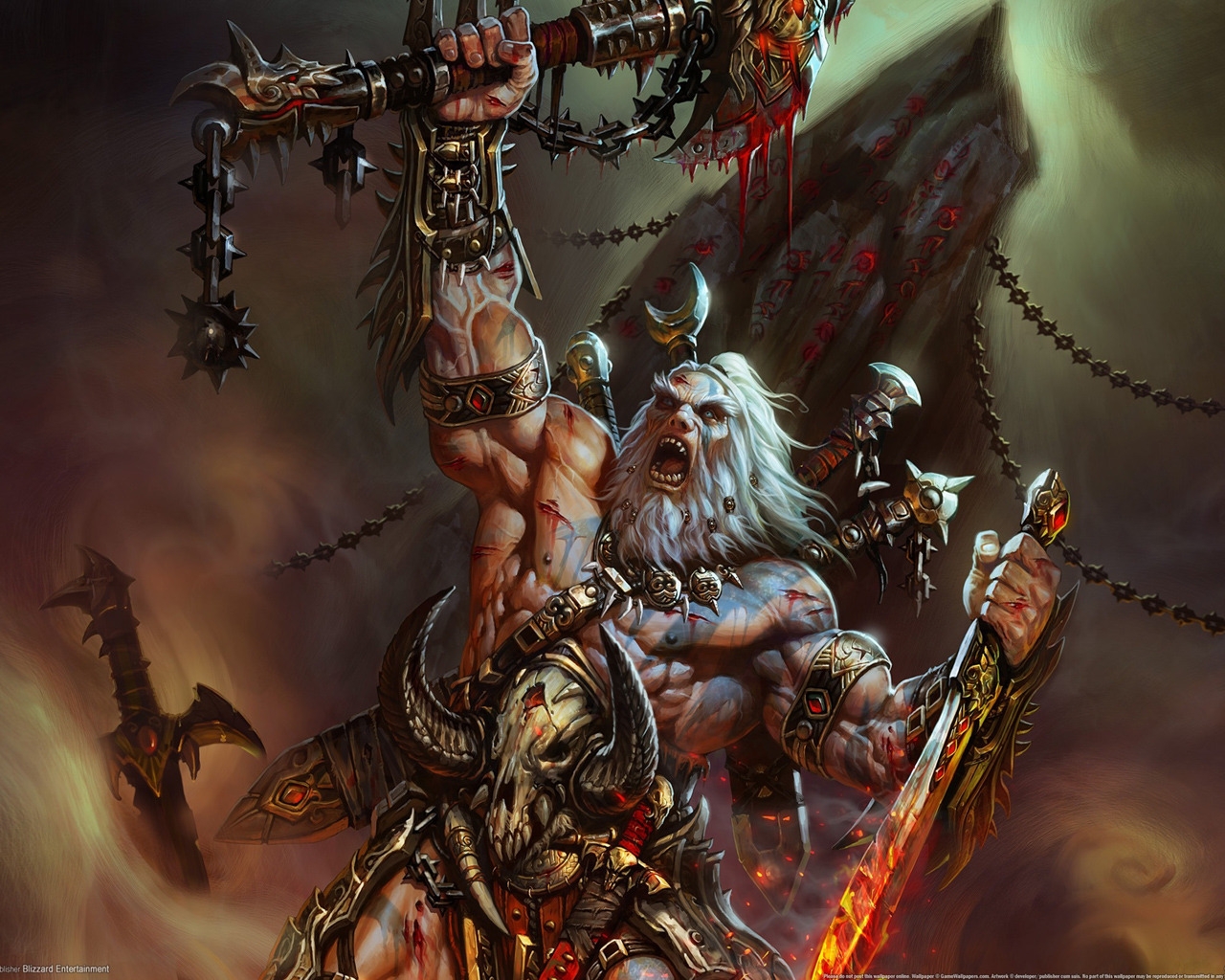 Diablo 3 - The Barbarian for 1280 x 1024 resolution