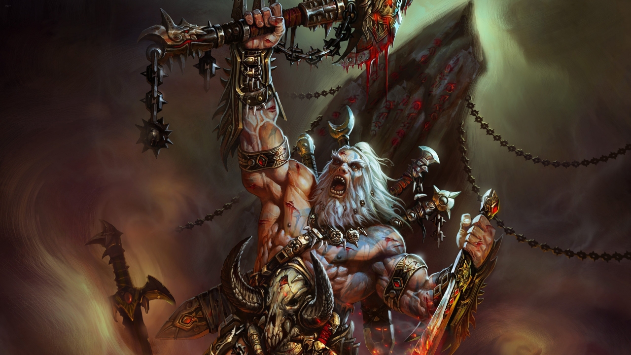 Diablo 3 - The Barbarian for 1280 x 720 HDTV 720p resolution