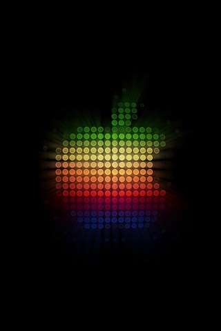 Disco Apple for 320 x 480 iPhone resolution
