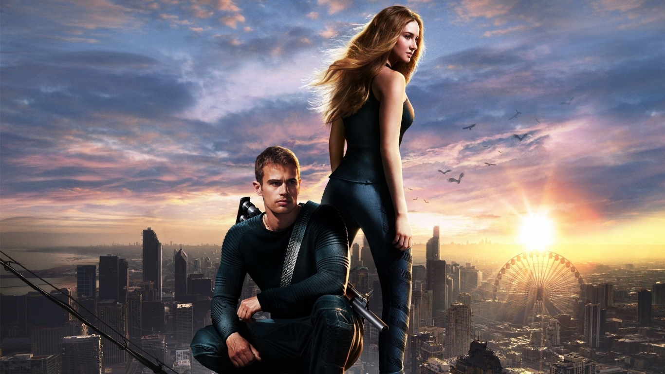 Divergent Four and Tris for 1366 x 768 HDTV resolution