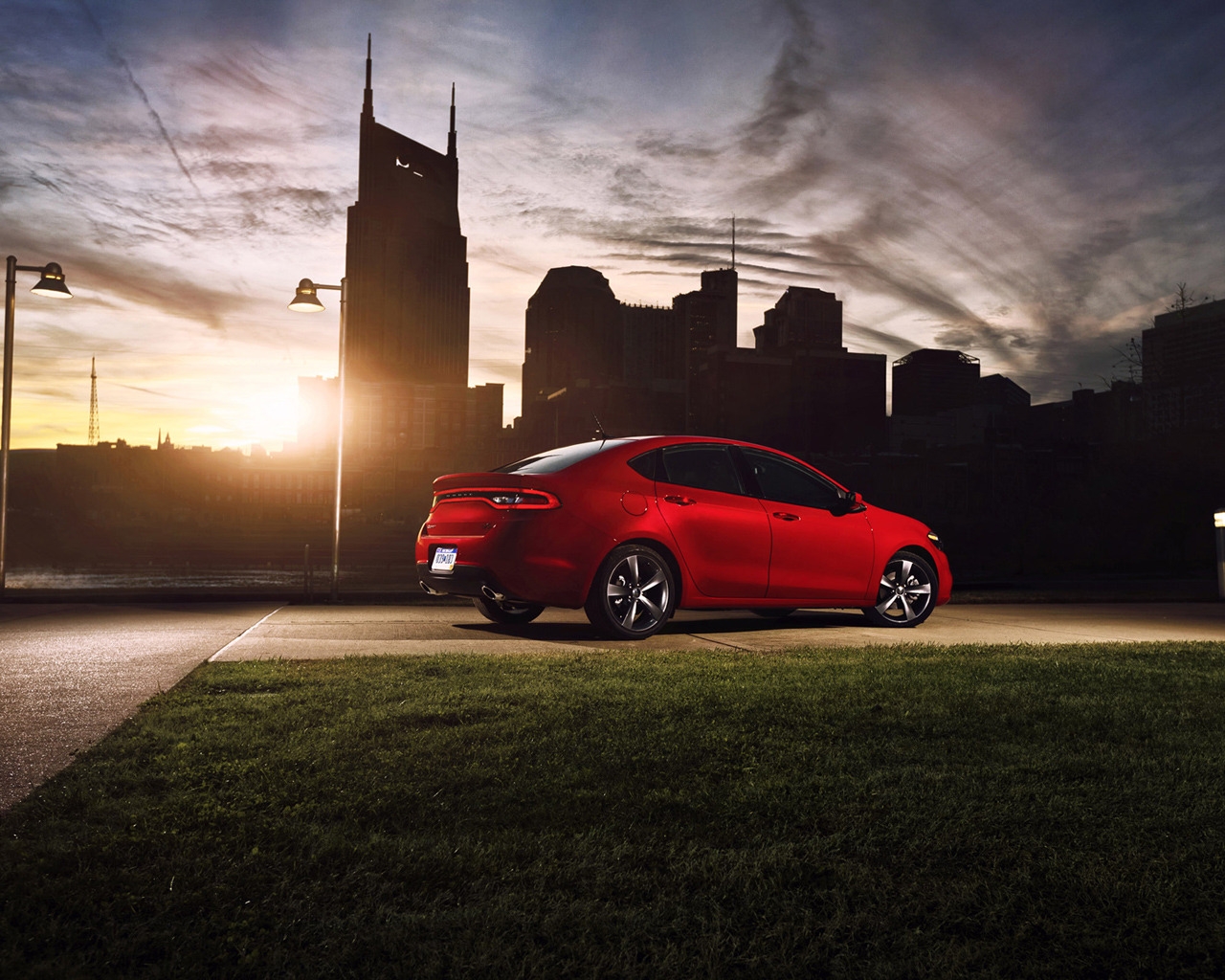 Dodge Dart Sunset for 1280 x 1024 resolution