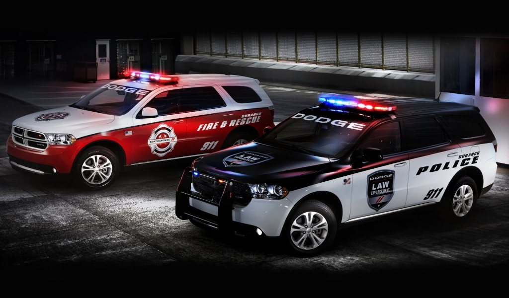 Dodge Police and Fire Cars for 1024 x 600 widescreen resolution