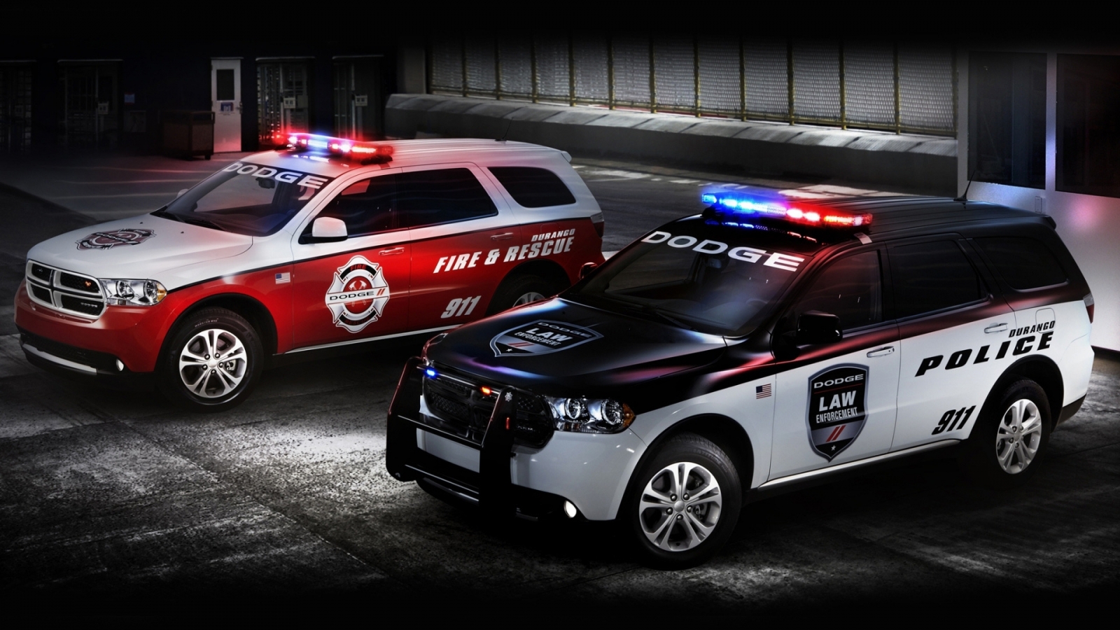 Dodge Police and Fire Cars for 1600 x 900 HDTV resolution