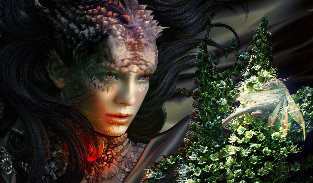 Dragon Woman for 1024 x 600 widescreen resolution