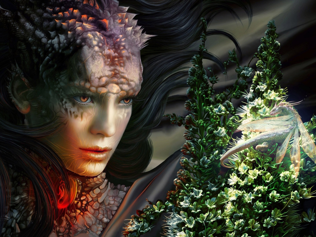 Dragon Woman for 1024 x 768 resolution