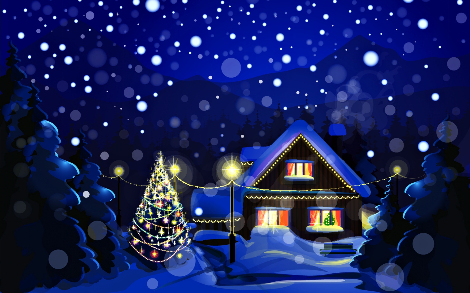 Dream Winter House for 1920 x 1200 widescreen resolution