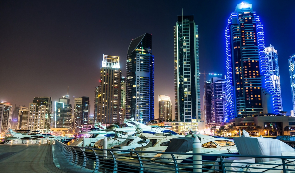 Dubai Marina View for 1024 x 600 widescreen resolution
