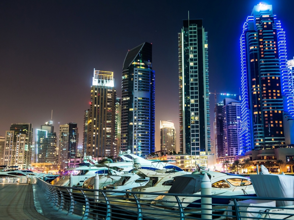 Dubai Marina View for 1024 x 768 resolution
