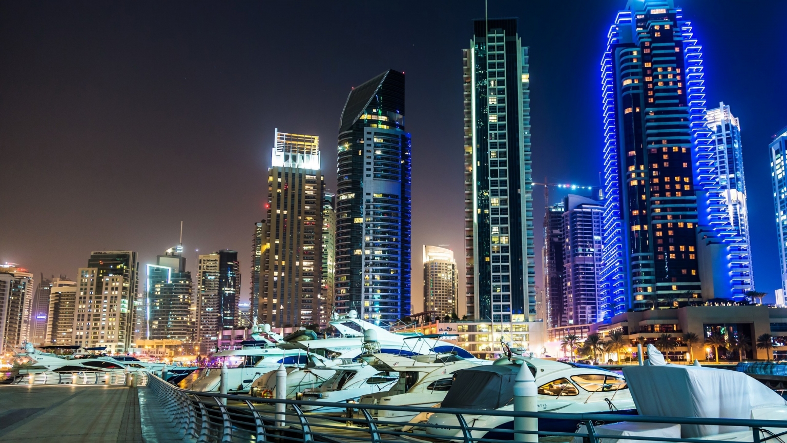Dubai Marina View for 1536 x 864 HDTV resolution