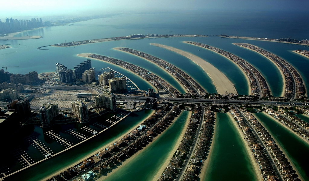 Dubai Palm Island for 1024 x 600 widescreen resolution