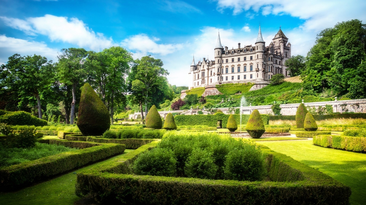 Dunrobin Castle Garden for 1280 x 720 HDTV 720p resolution