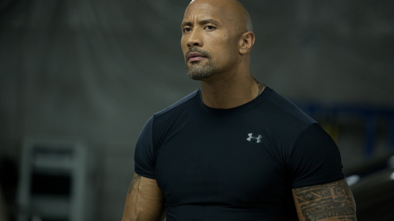 Dwayne Johnson Fast and Furious 6 for 1366 x 768 HDTV resolution