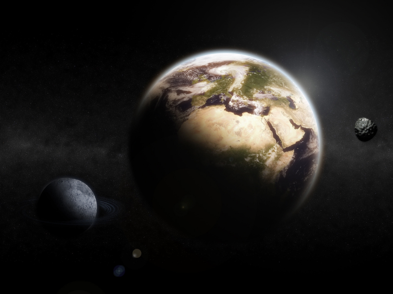 Earth & Moon for 1280 x 960 resolution