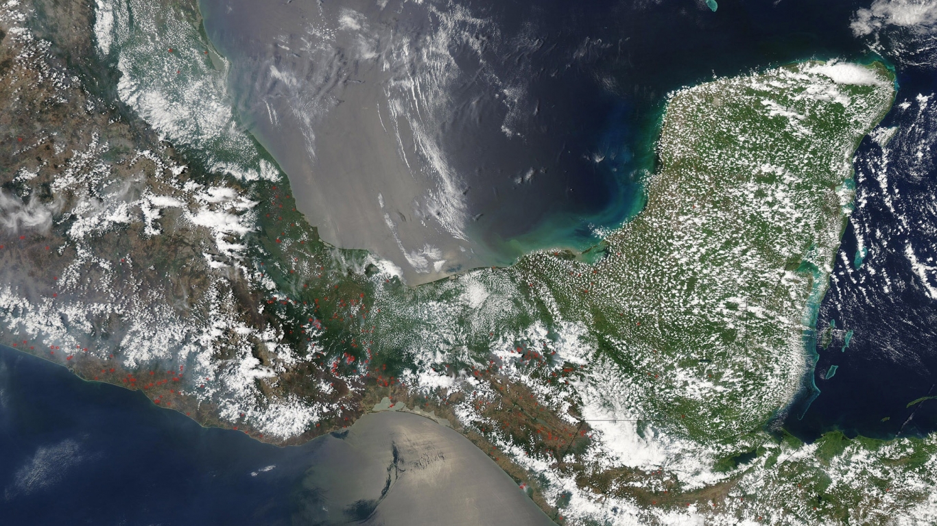 Earth Space View for 1366 x 768 HDTV resolution