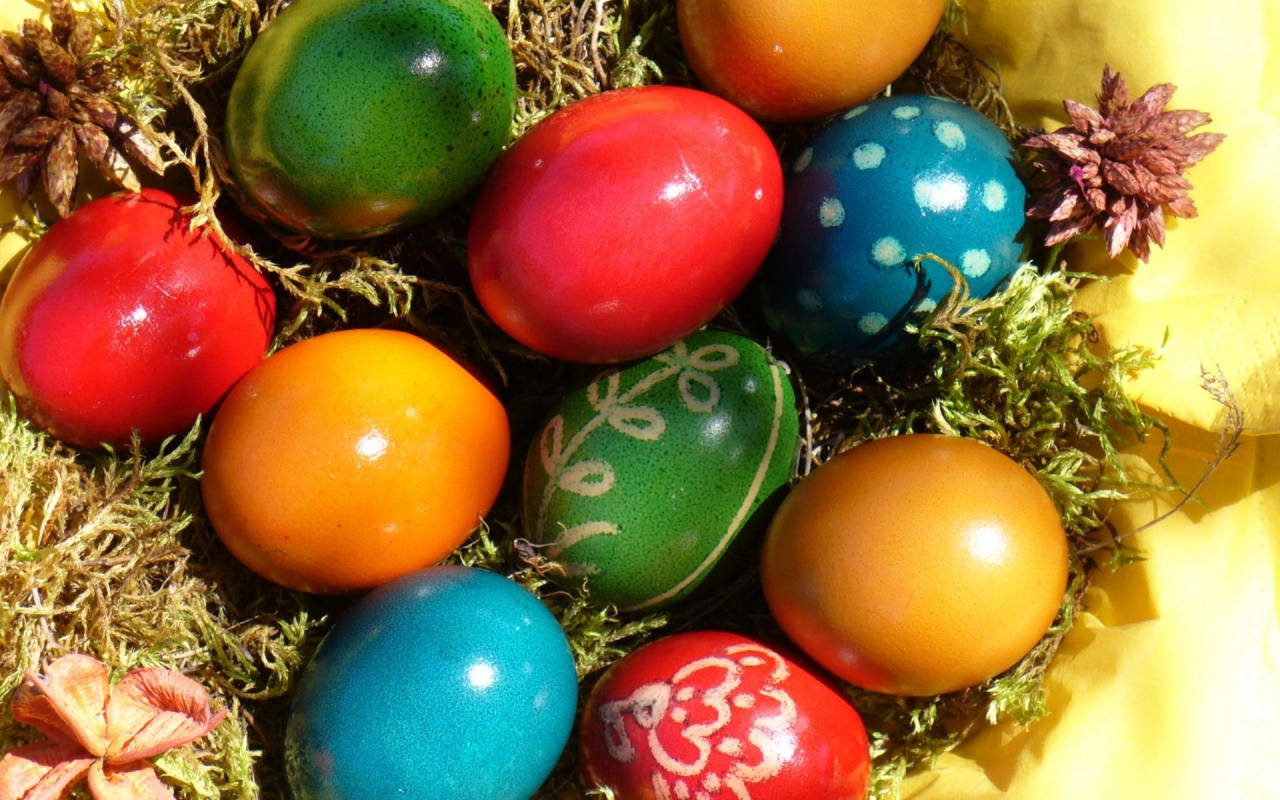 Easter Colors Eggs for 1280 x 800 widescreen resolution