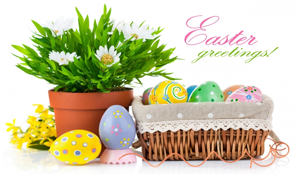 Easter Greetings for 1024 x 600 widescreen resolution