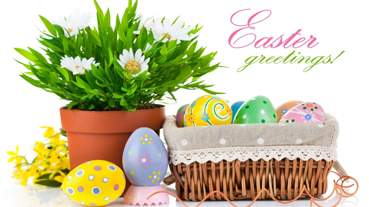 Easter Greetings for 1280 x 720 HDTV 720p resolution