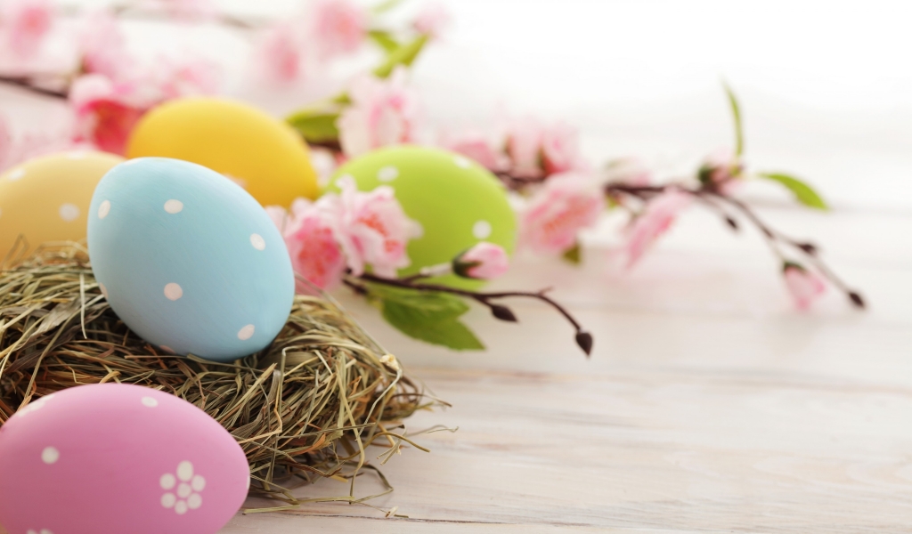 Easter Time Eggs for 1024 x 600 widescreen resolution