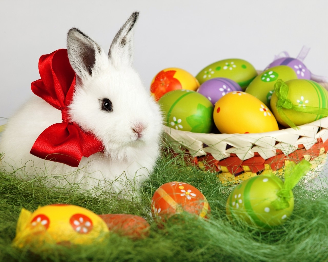 Easter White Rabbit for 1280 x 1024 resolution