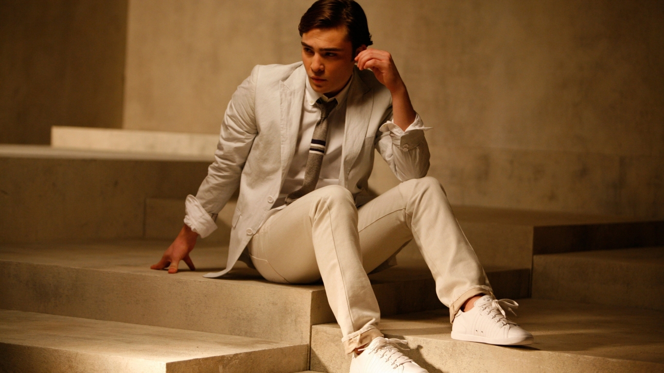 Ed Westwick Pure for 1366 x 768 HDTV resolution