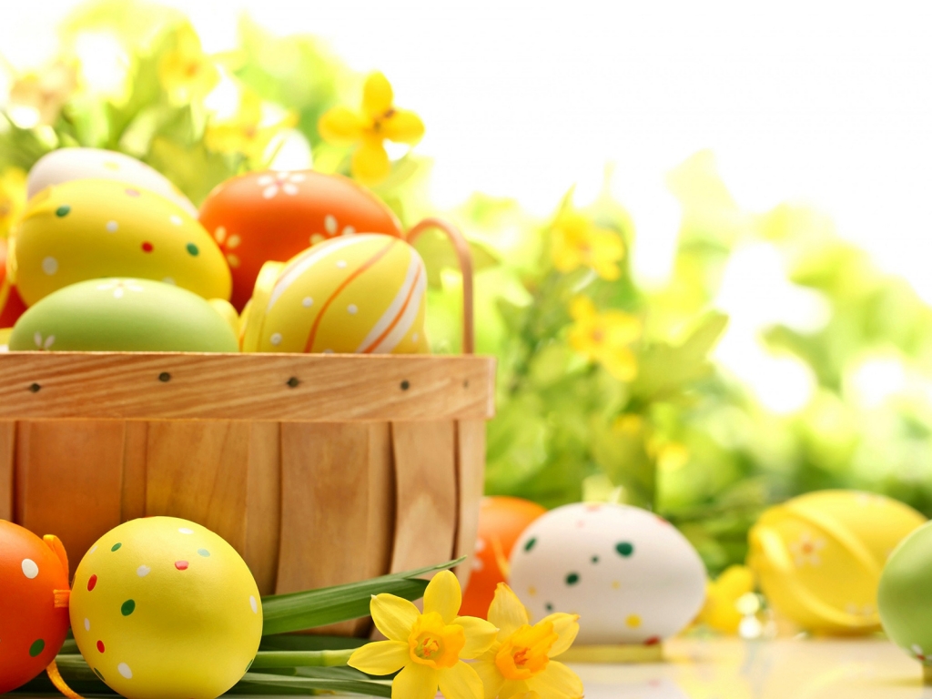 Eggs for Happy Easter for 1024 x 768 resolution